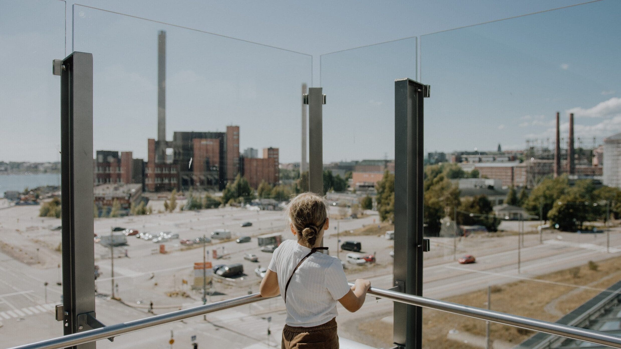Suvilahti and the Helen energy powerplant as viewed from REDI.